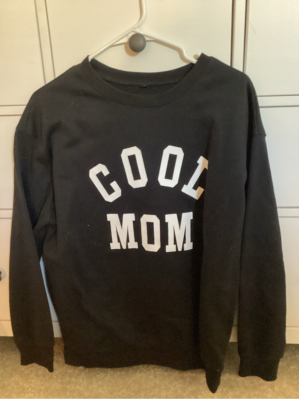 SHEIN Black 'COOL MOM' Graphic Sweatshirt
